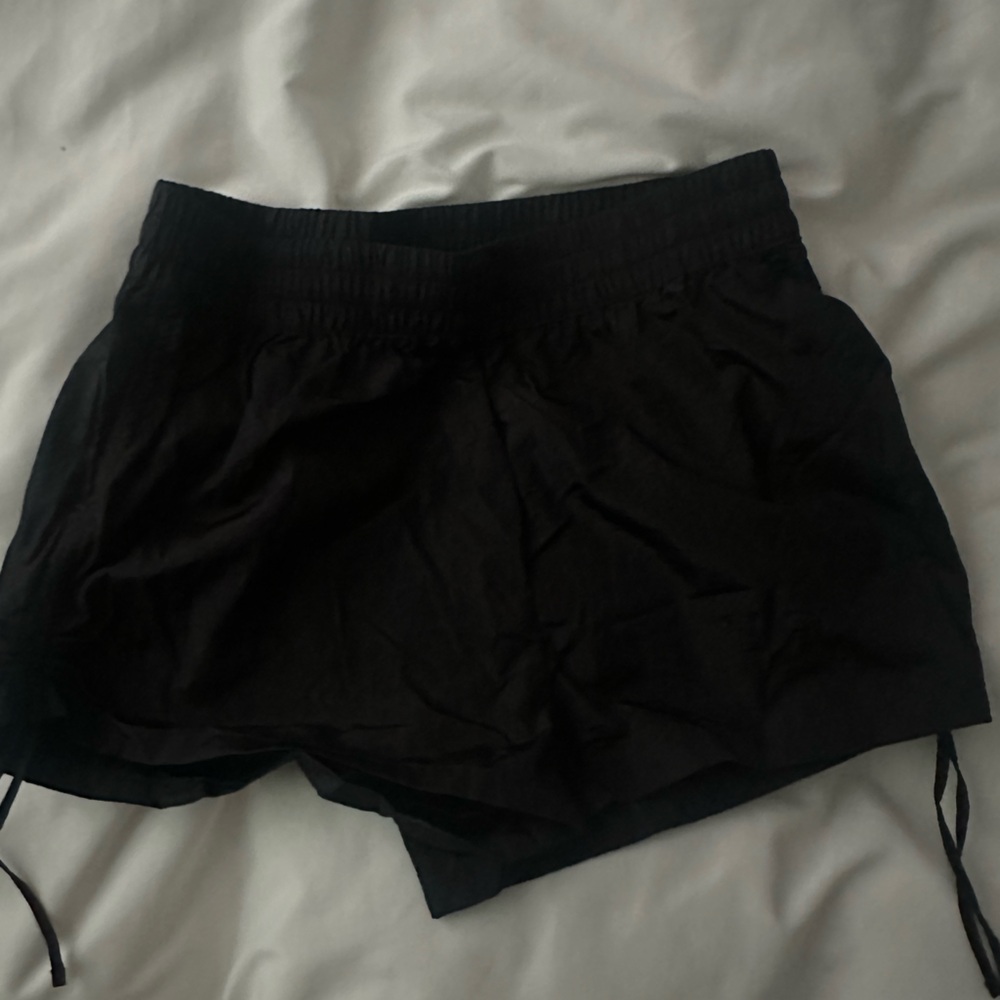 Black mini shorts